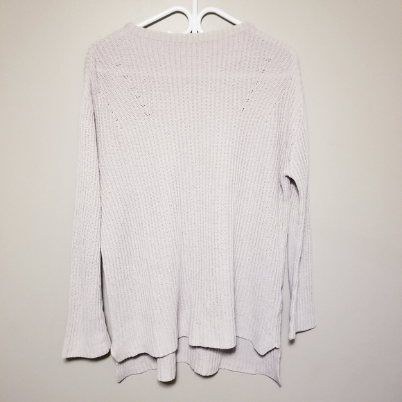 OAK + FORT Sweaters - Oak & Fort Mock Neck High-Low Sweater